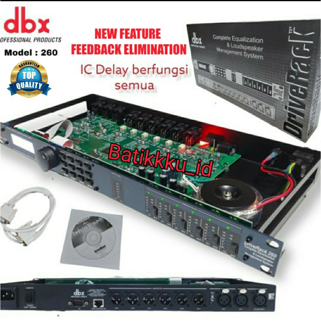 Speaker Management DBX 260 DBX260 DRIVE RACK DLMS IC DELAY WITH FEEDBACK ELIMINATION
