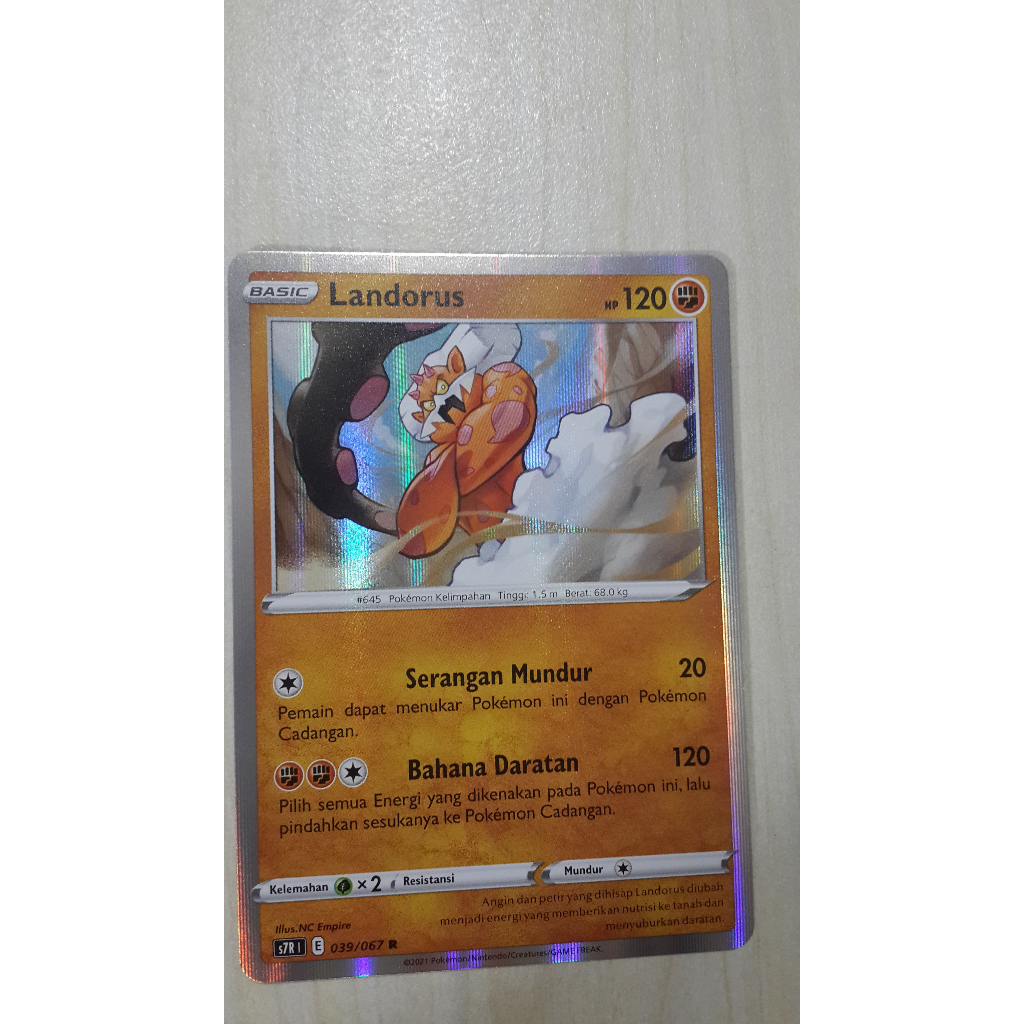 POKEMON TCG INDONESIA LANDORUS HOLOGRAM S7R 039/067