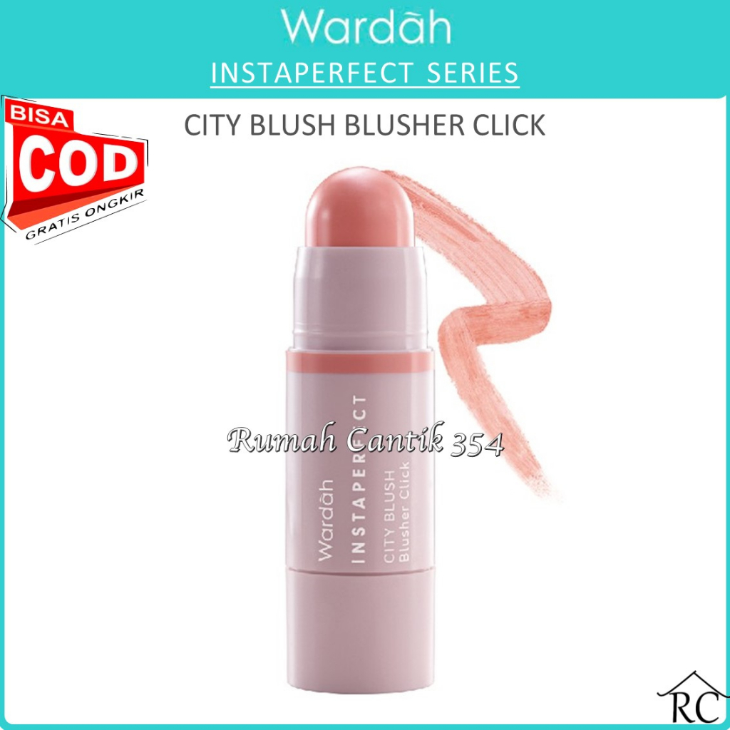 Rumah Cantik 354 Wardah Instaperfect CITY BLUSH Blusher Click 5.6 g - Blush On (Hasil Natural Glow)