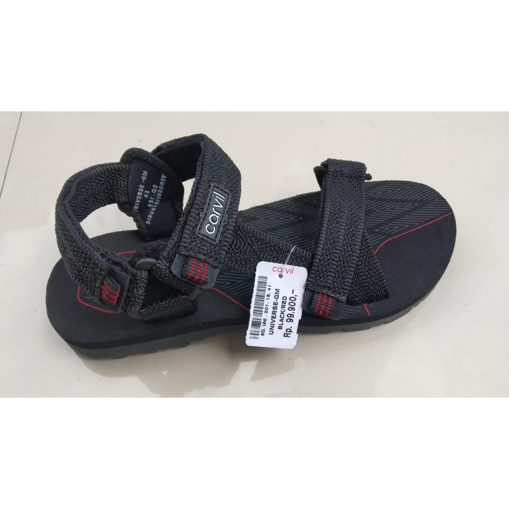 Carvil Universe GM Sandal Slide Sandal Gunung Sandal Pria Warna Hitam Merah
