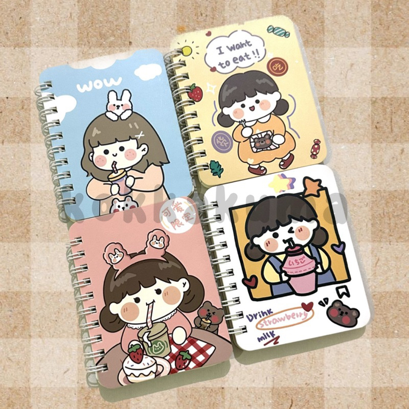 

( KKM ) Notebook Spiral Mini A7 Buku Memo Kecil 80 lembar
