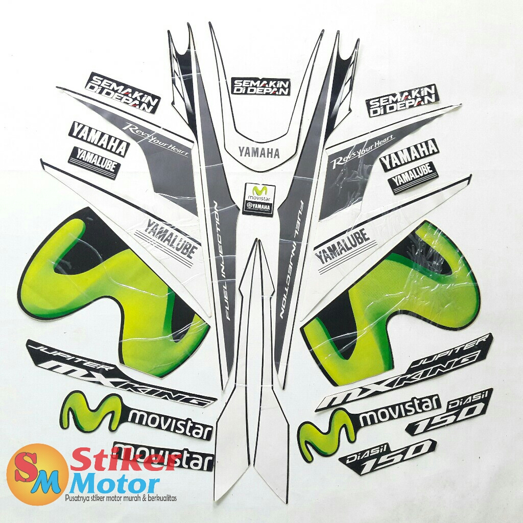 sticker striping body motor yamaha mx king 2016 hitam-abu