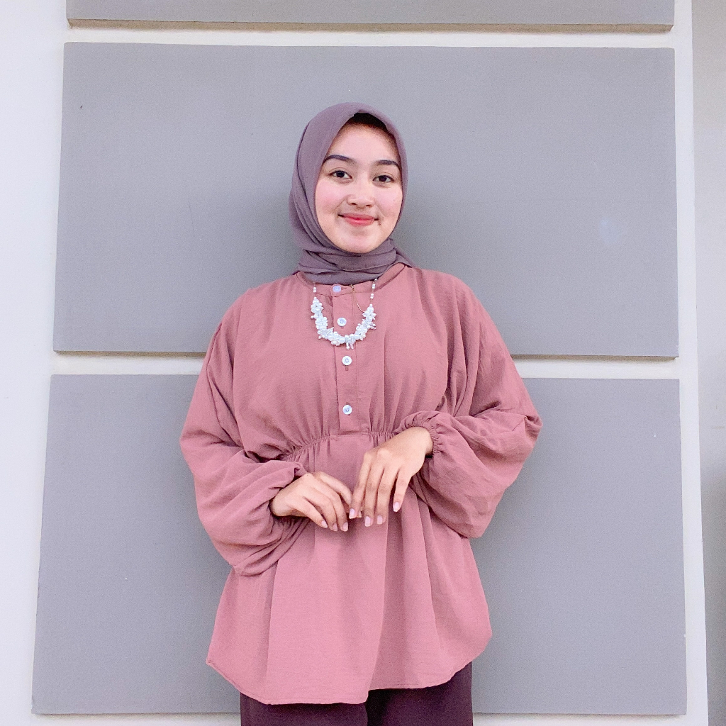 Alya Shirt Kemeja Wanita Kerut Crinkle Airflow