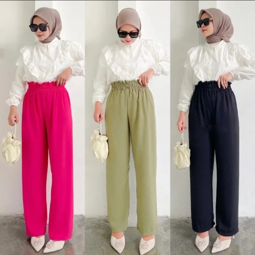 iseven p ZENA KULOT / DOUBLE BUTTON CREPE PANT