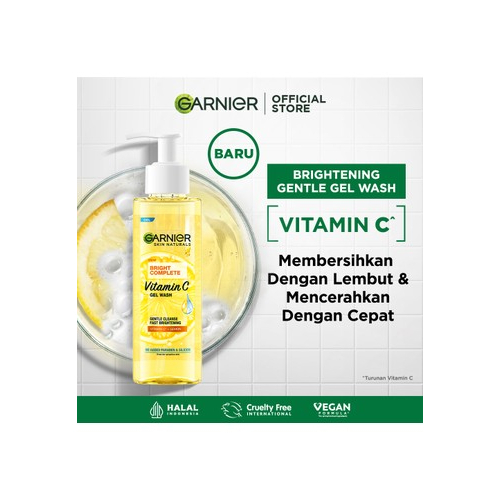 GARNIER BRIGHT COMPLETE VIT C GEL WASH 120 ML