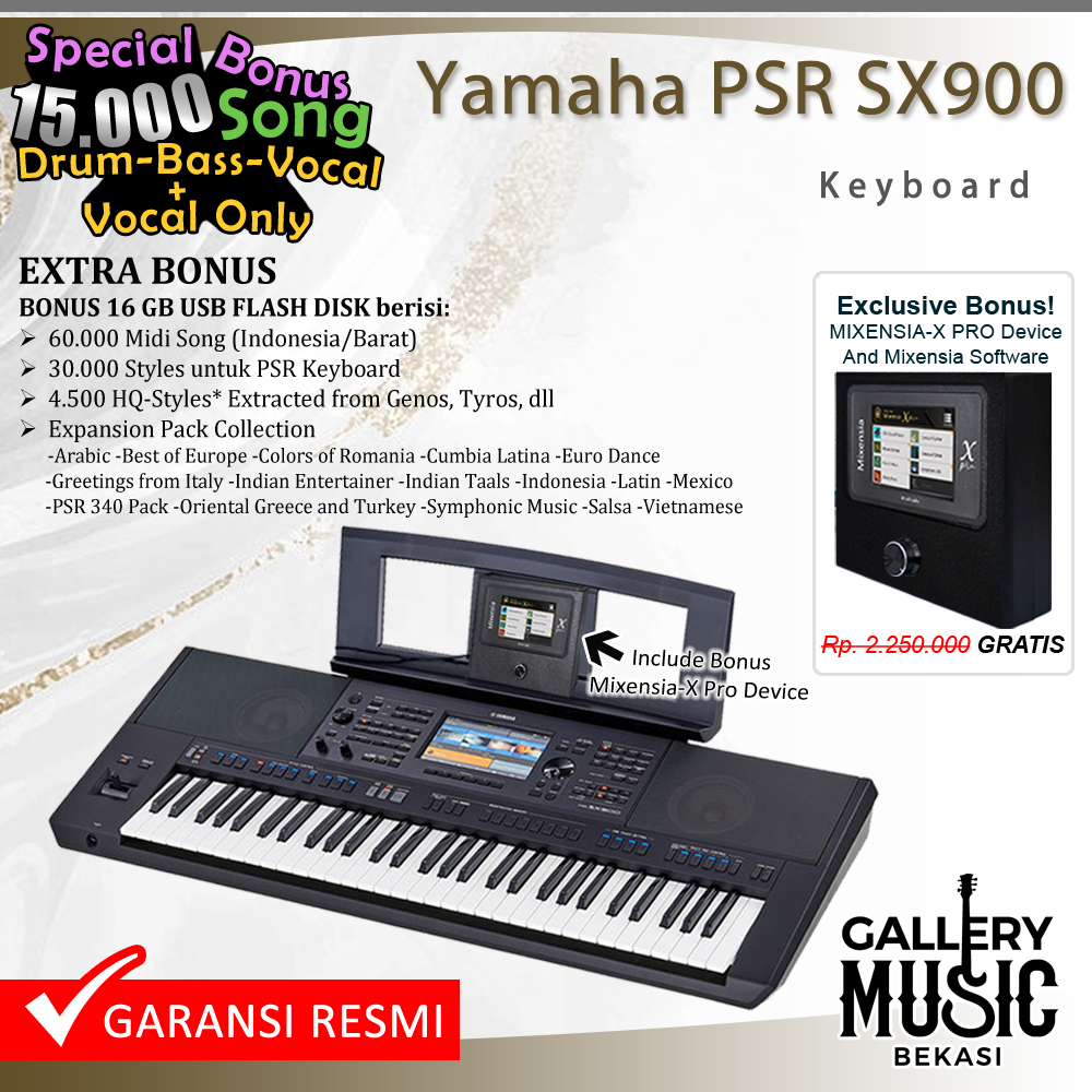 Keyboard Yamaha PSR SX900 Bundle Hardware Mixensia X Pro / PSRSX900