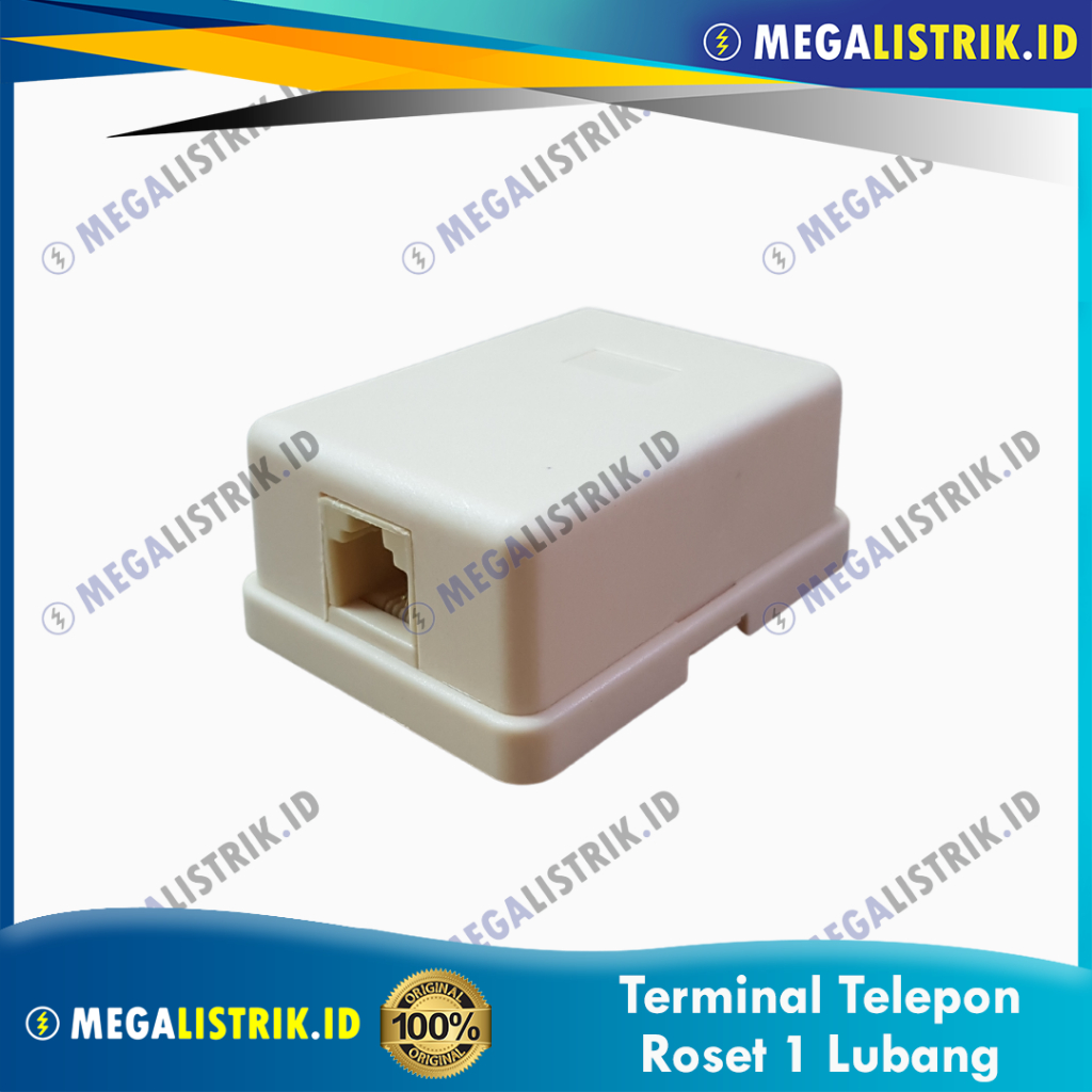 TERMINAL TELEPON 1 LUBANG / BOX ROSET TELPON 1 CABANG RJ11 / KOTAK ROSETTE RJ-11