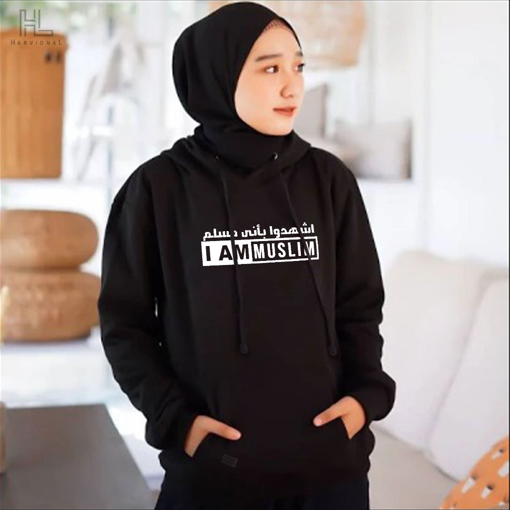 Parisdivarious Sweater Hoodie Jemper I Am Muslim Bahan Fleece Size S - XXL (Pria &amp; Wanita)