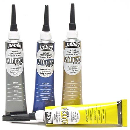 

Pebeo Vitrea 160 Relief Glass Paint Outliner Decorative Color DIY