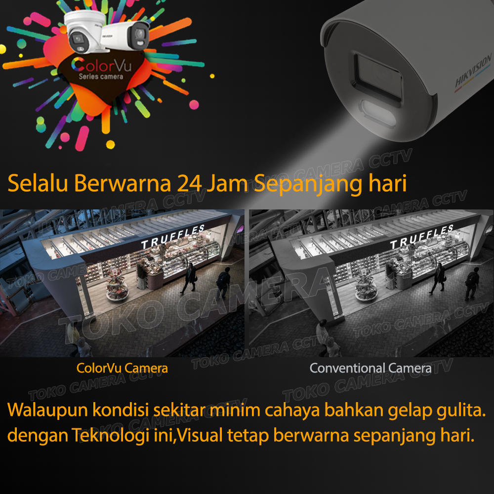 PAKET CCTV IP CAMERA HIKVISION 2MP COLORVU AUDIO 8 CHANNEL 8 KAMERA