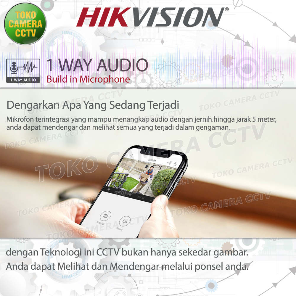 PAKET CCTV IP CAMERA HIKVISION 2MP COLORVU AUDIO 8 CHANNEL 8 KAMERA