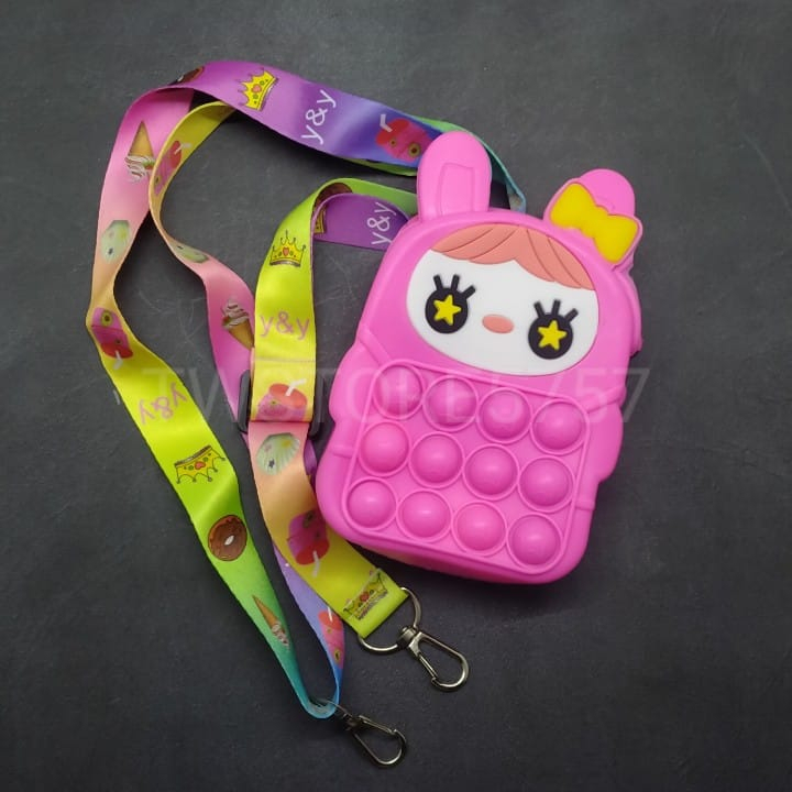 TAS SELEMPANG ANAK POP IT RUBBER JELLY / SLING BAG LUCU IMPOR MINI BAG MURAH