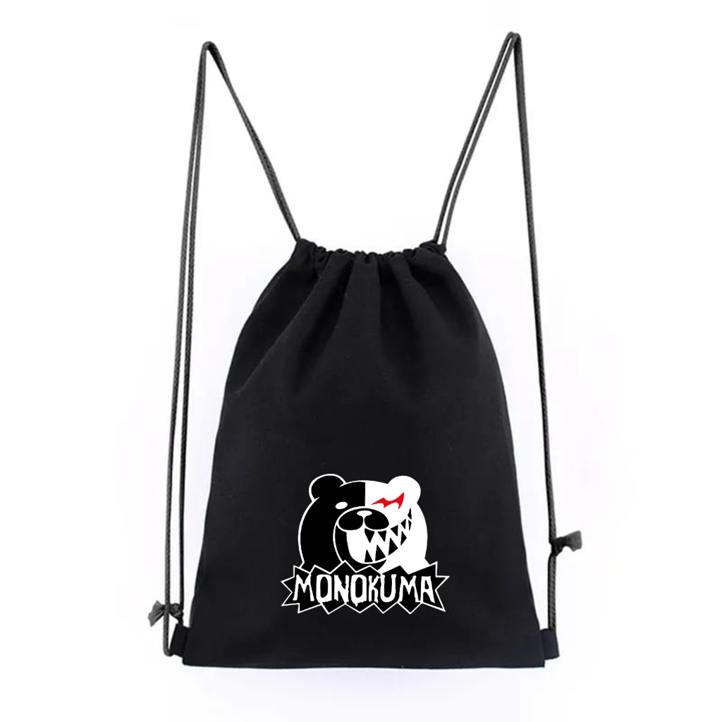 Tas Ransel Serut / String Bag Anime Monokuma Tahan Air