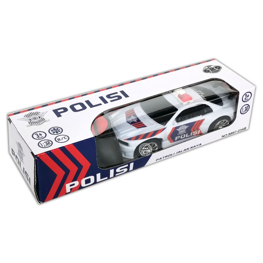 Mainan Remote Control Mobil Polisi RC Car Police Mini Nyala Lampu