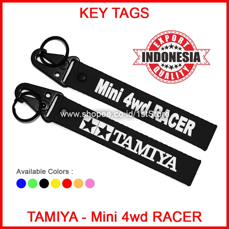 GANTUNGAN KUNCI TAMIYA MINI 4WD RACER PREMIUM LOGO KEYCHAIN STRAP HIGH QUALITY SEPEDA MOTOR MOBIL RA