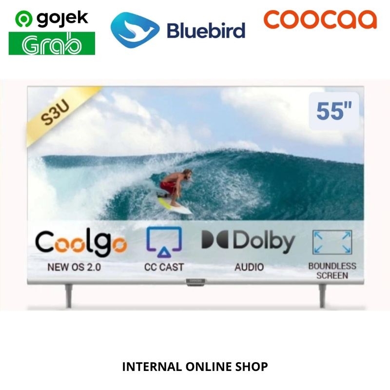 COOCAA 55S3U Smart TV 55 Inch 4K UHD Digital TV Garansi Resmi