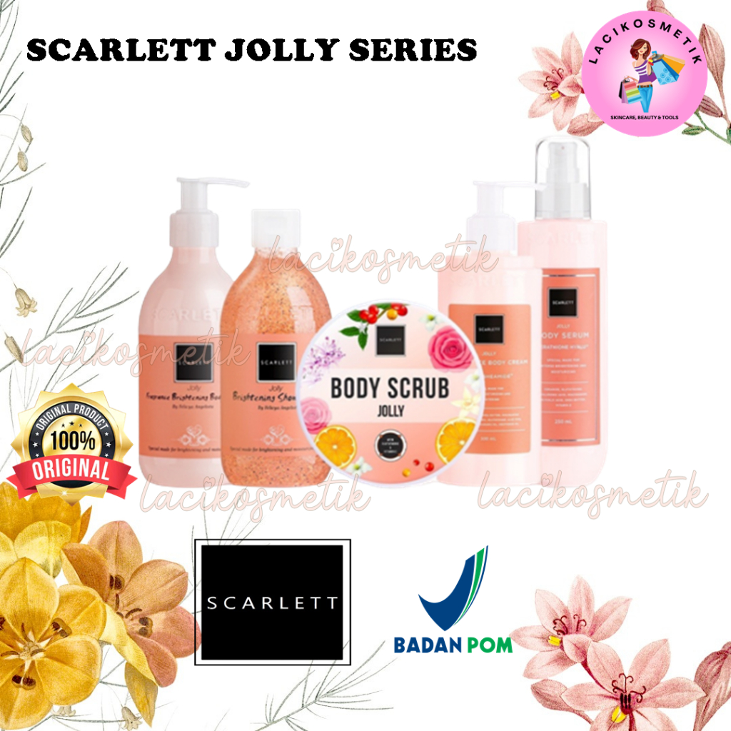 ✨LACIKOSME✨SCARLETT WHITENING JOLLY SERIES - JOLLY BODY CARE BPOM ORIGINAL