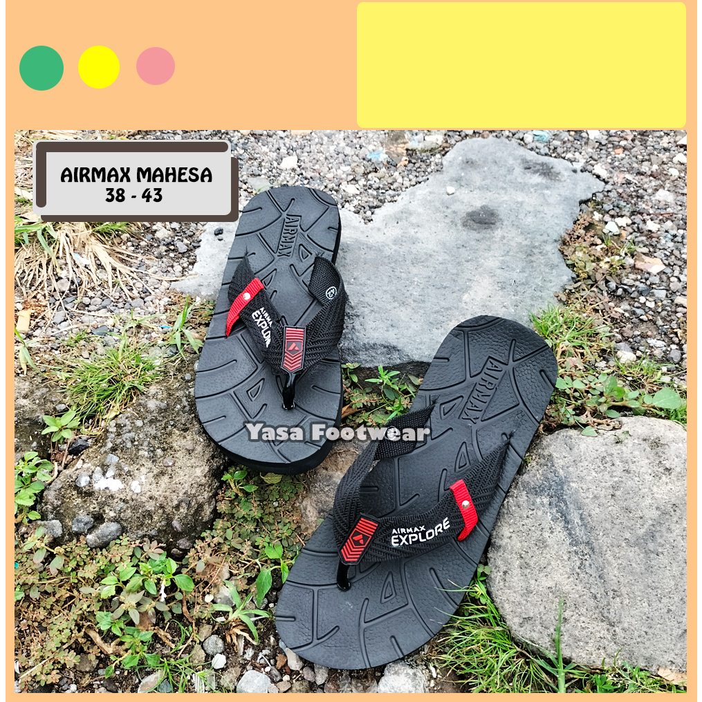 Yasa Footwear - Sandal AIRMAX MAHESA 38-43 / Sandal Fashion / Sandal Pria / Sandal Jepit Pria / Sand