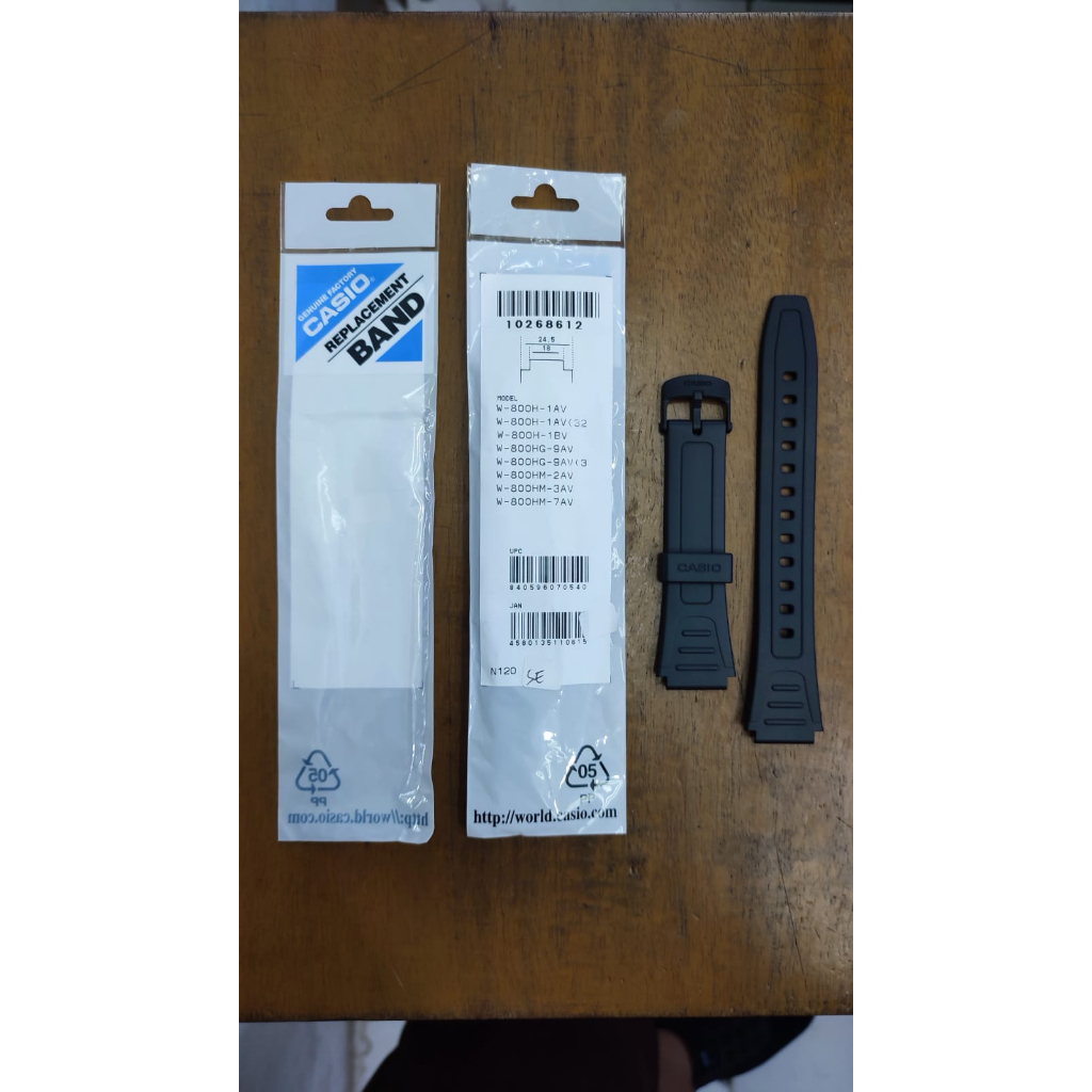 Tali Jam Casio Strap W-800H W800H Original Resin Karet