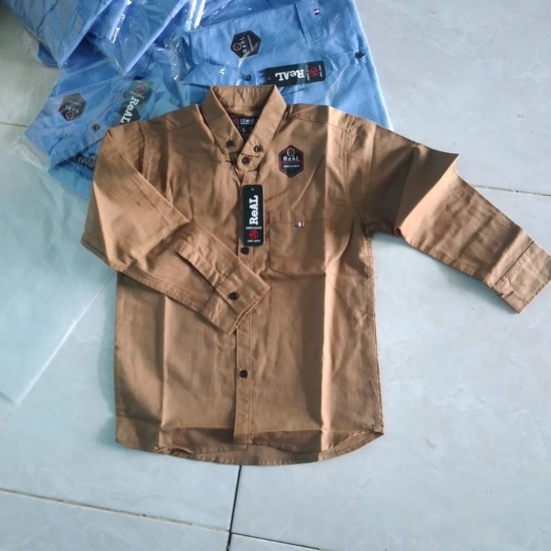 KEMEJA COUPLE AYAH &amp; ANAK WARNA MOCCA KATUN SIGARET PREMIUM(HARGA SATUAN)