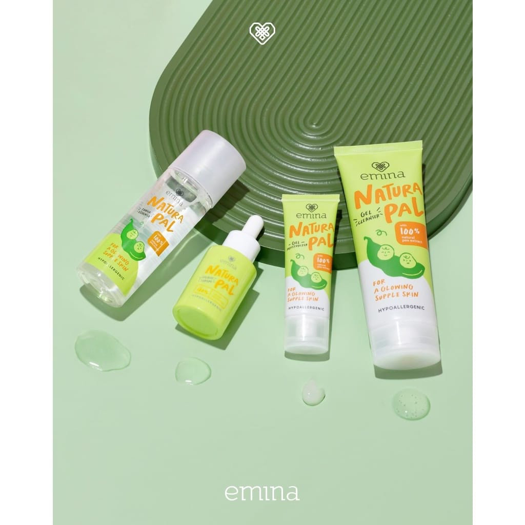 ✿ELYSABETHME✿ Emina paket glowing natura pal free lipcream lembut alami organik