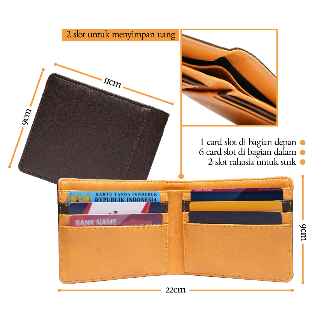 Dompet Lipat Dompet Pria Lipat Dompet Kulit Sintetis - Free Box Exclusive Dompet Pria Waterproof Original Wallet Pria Kulit Dompet Lipat Pria Kulit Dompet Pria Keren Simple Dompet Lipat Pria Polos Dompet Pria Keren Distro Kekinian Terdapat Saku Di Luar