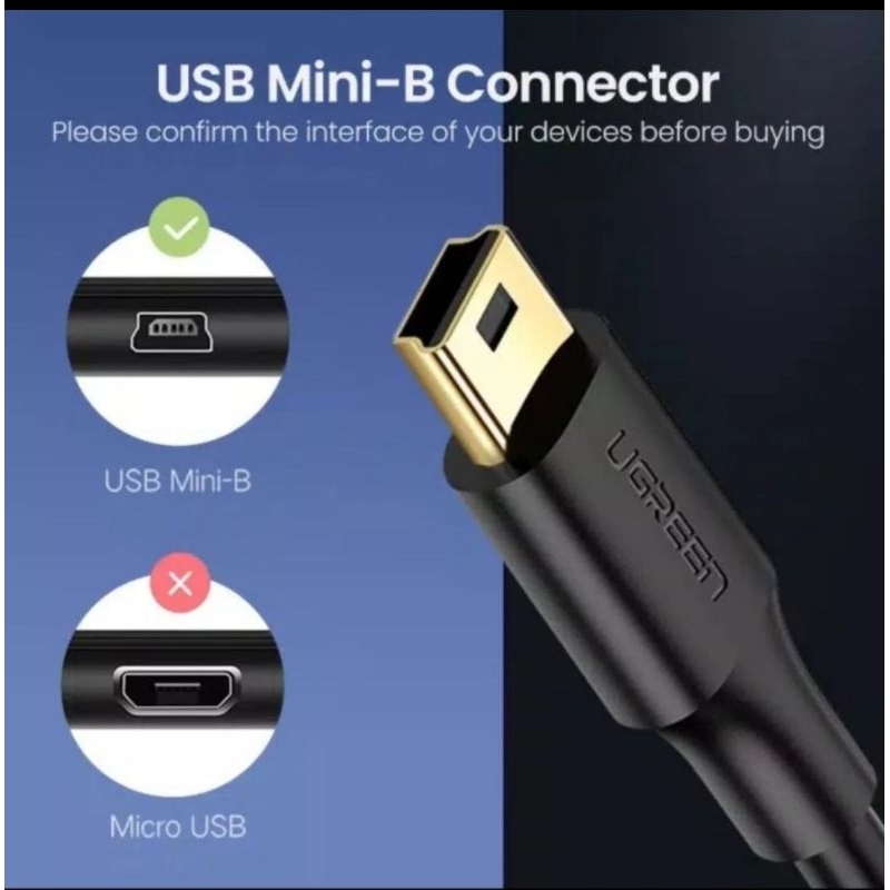 Ugreen Mini Usb 2.0 5 Pin - Kabel Ugreen 10355 Usb Micro Mini 5 Pin to Usb Type A for Camera HDD