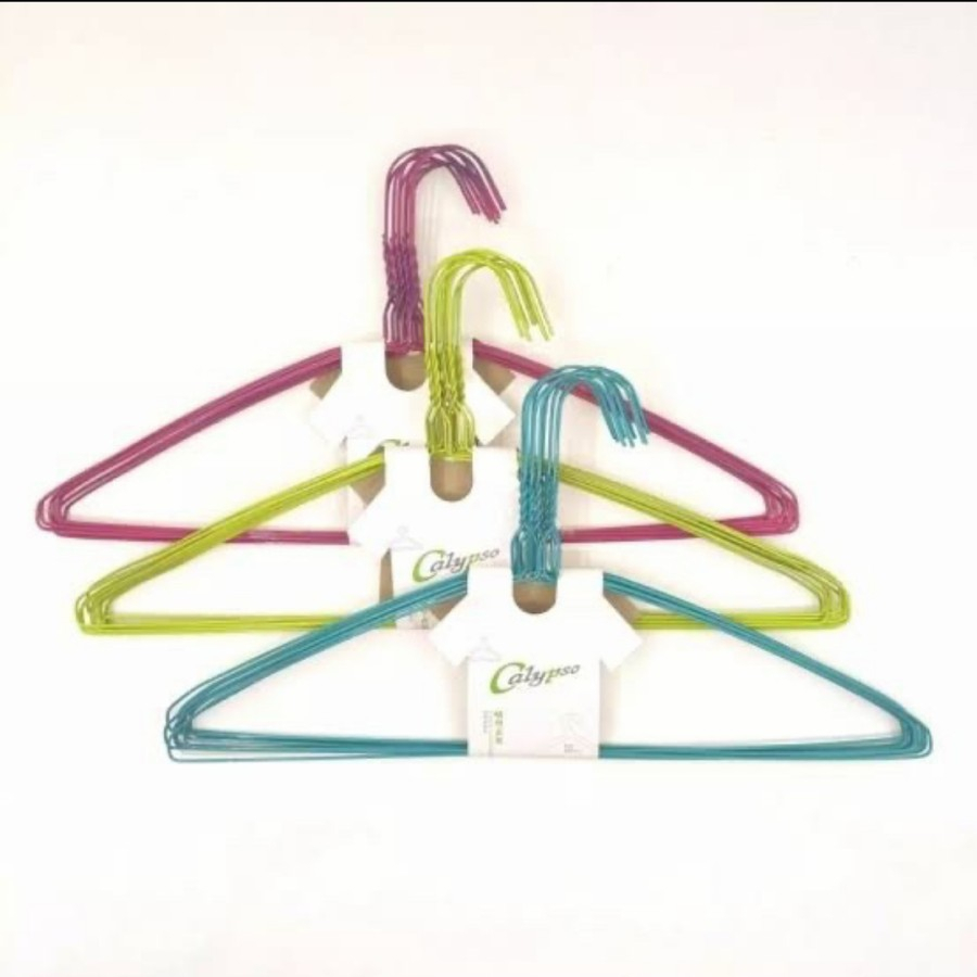 Hanger Dewasa / Gantungan Baju / Hanger Baja (1Pack 10 Pcs) Hanger Kawat warna