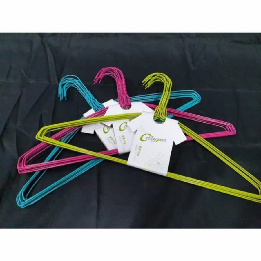 Hanger Dewasa / Gantungan Baju / Hanger Baja (1Pack 10 Pcs) Hanger Kawat warna