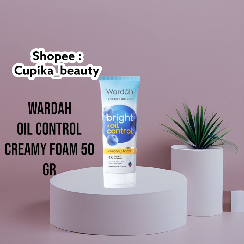 [un] [ creamy foam 50 gr oil control ] wardah perfect bright creamy foam + oil control 50 gr || sabun wajah wardah creamy foam 50 gr