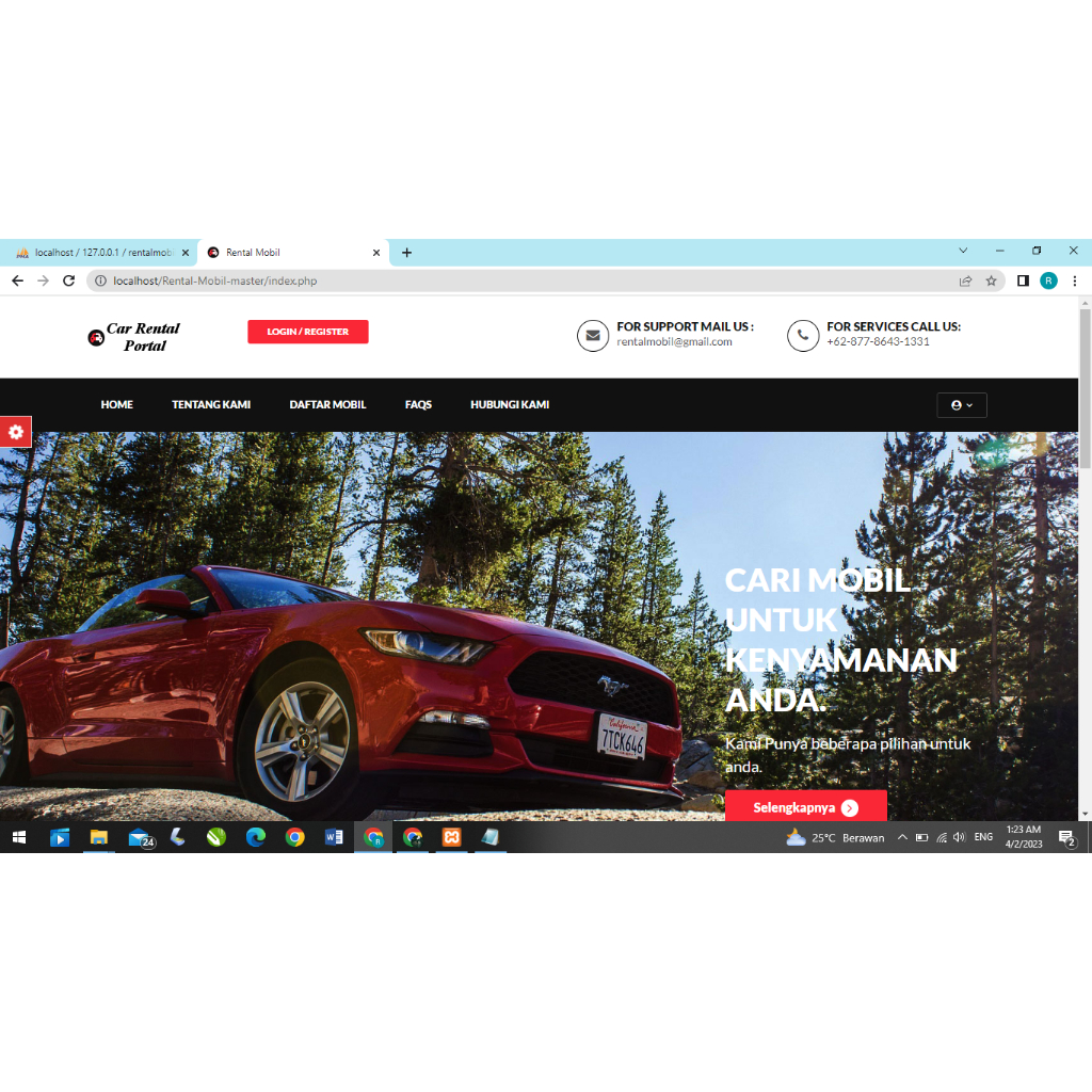 Source Code Program Aplikasi Rental Mobil