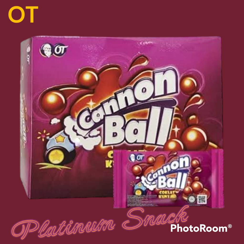 Cannon Ball | Coklat Kunyah | 24 Pcs @ 5.4 Gr | OT