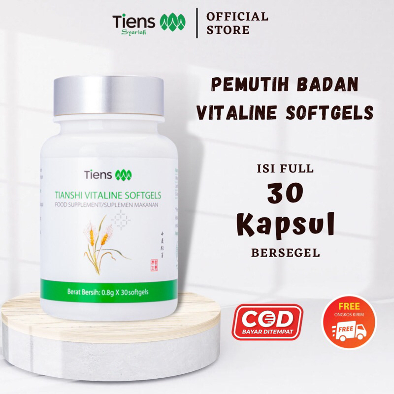 TIENS Vitaline Softgels Pemutih Badan Tubuh Original 100% Ampuh BPOM