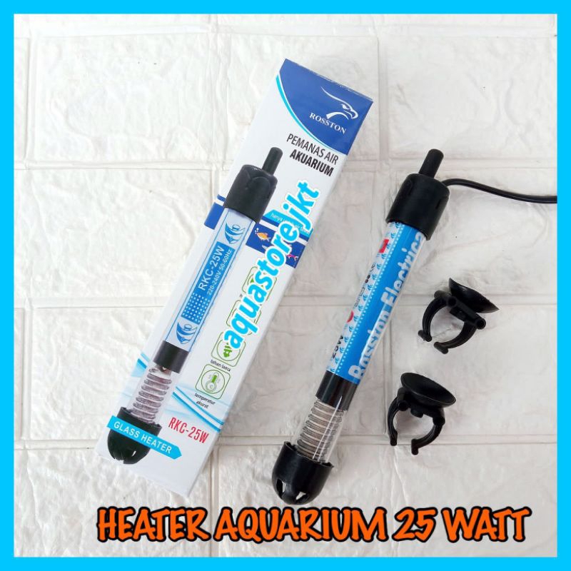 HEATER AQUARIUM PEMANAS AIR AQUARIUM AQUASCAPE ROSSTON RKC 25 WATT