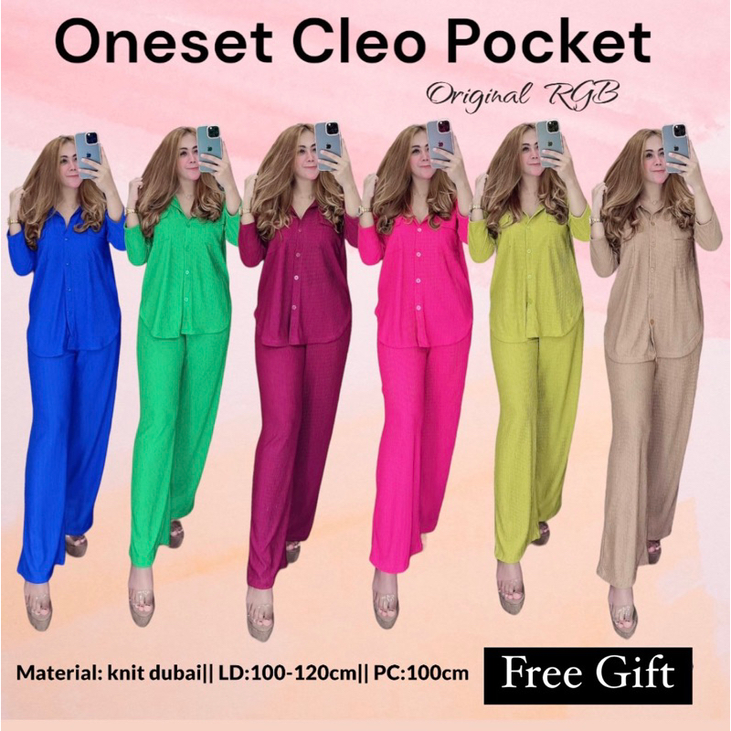 ONESET CLEO POCKET/SET KEMEJA CLEO POCKET/SETELAN WANITA ORIGINAL RGB