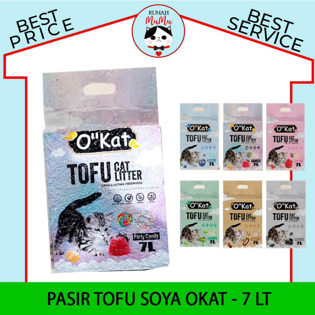 PASIR GUMPAL TOFU SOYA WANGI IMPOR PREMIUM MERK OKAT - 7 LT