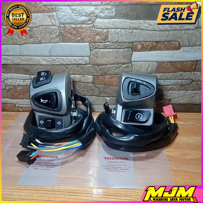 SAKLAR KIRI DAN KANAN MOTOR HONDA SCOOPY KARBU DAN SAKLAR SCOOPY KARBU KIRI-KANAN HOLDER SCOOPY KARB