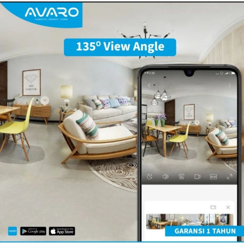 EXCLUSIVE AVARO Smart CCTV WIFI IP Camera CCTV indoor 2MP PTZ