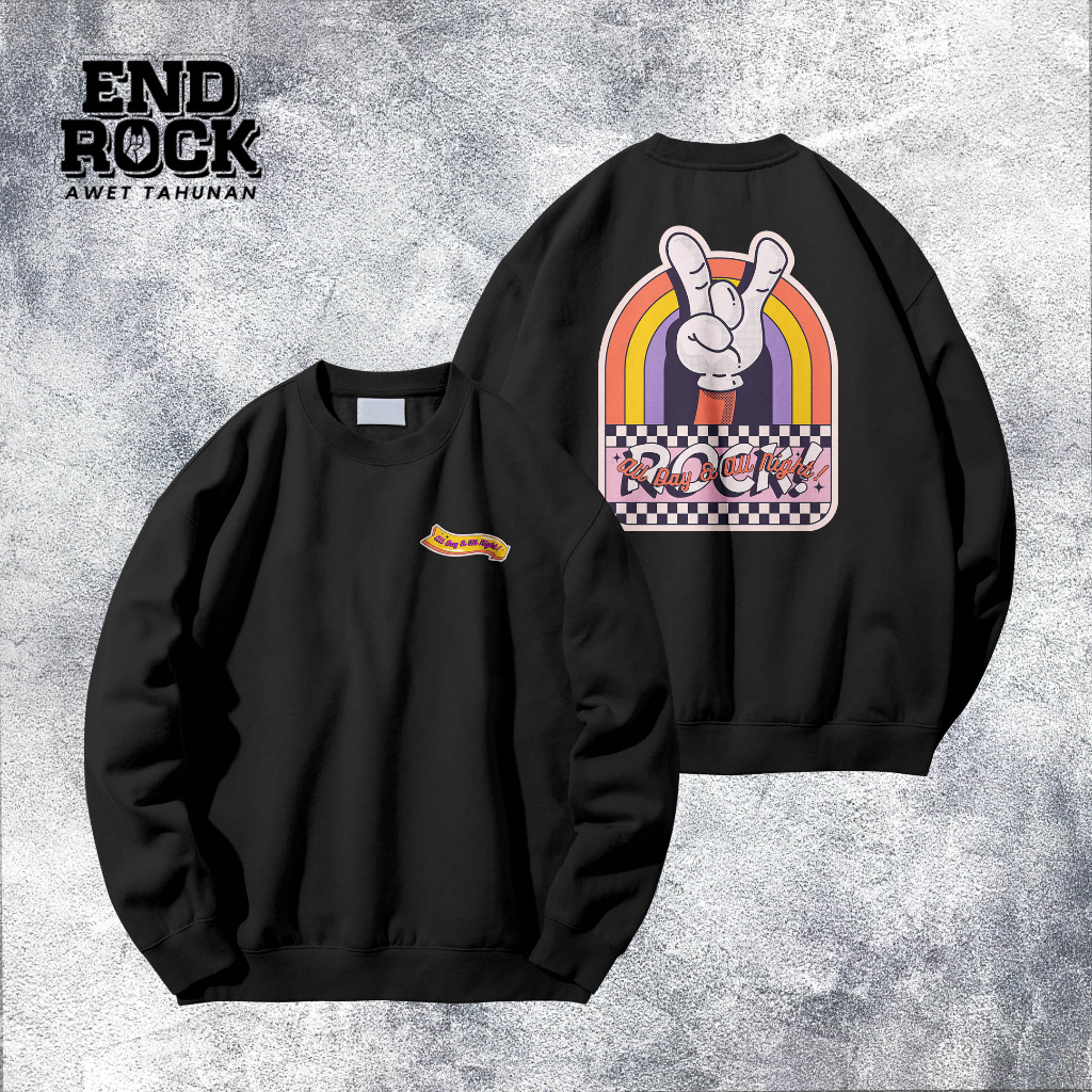 Crewneck Exclusive Original Endrock Tema Rock All Day DTFS133