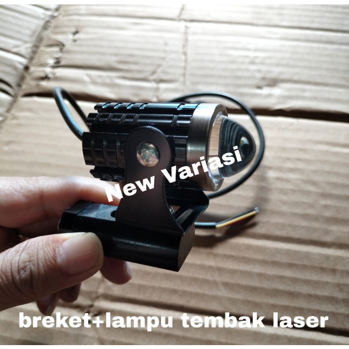 PROMO BREKET+LAMPU TEMBAK MOTOR BEAT VARIO NMAX PCX MIO VIXION LAMPU TEMBAK FROGLAMP D2 MINI LASER N