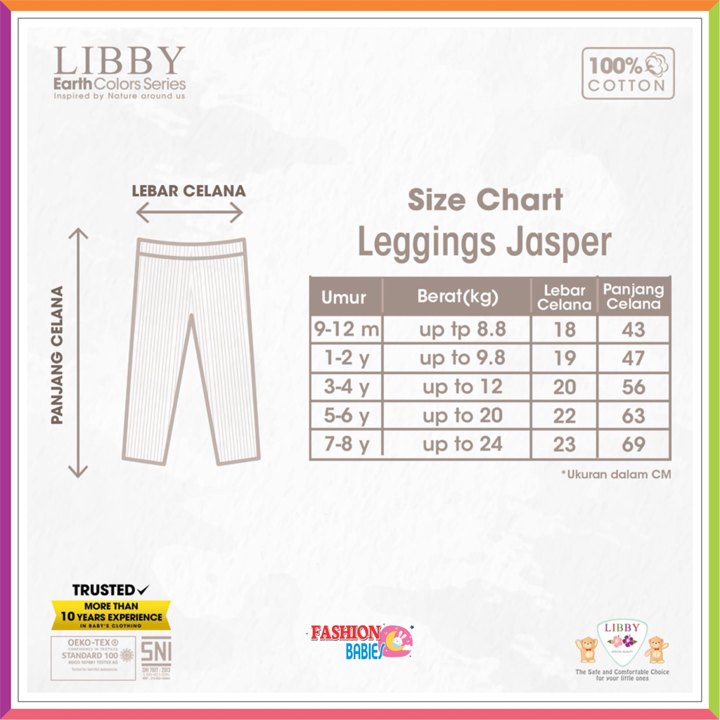 LIBBY LEGGING JASPER &amp; CURLY GIRL 1-8 TAHUN | LIBBY LEGGING BABY EARTH COLOUR ❤ Fashionbabies ❤