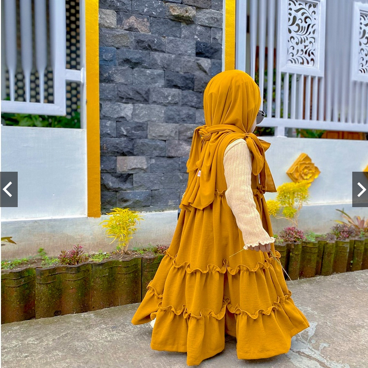 Nabbila Dress fashion muslim /Overall Dress Anak/Dress Muslim Anak usia 1-7thn