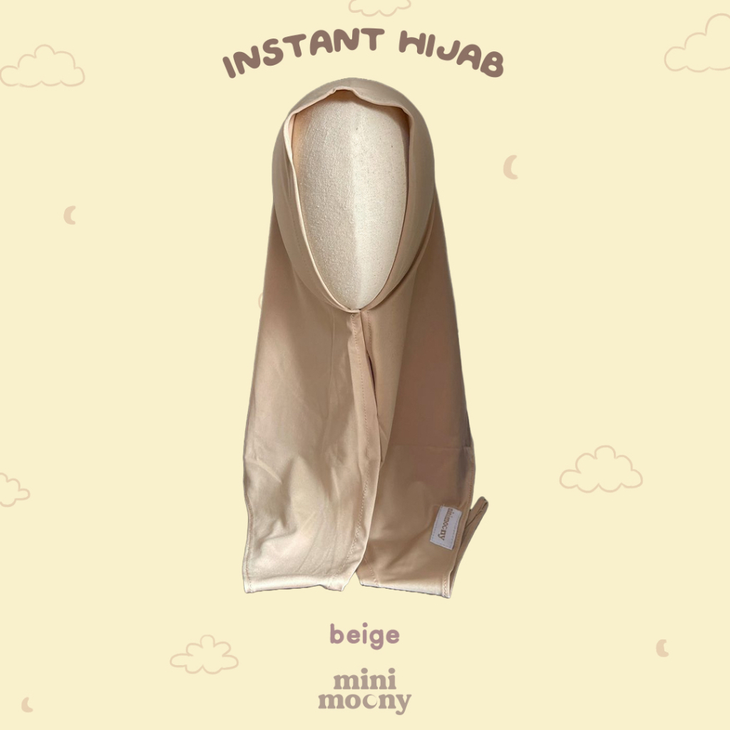 Mini Moony Instant Hijab Model Segitiga