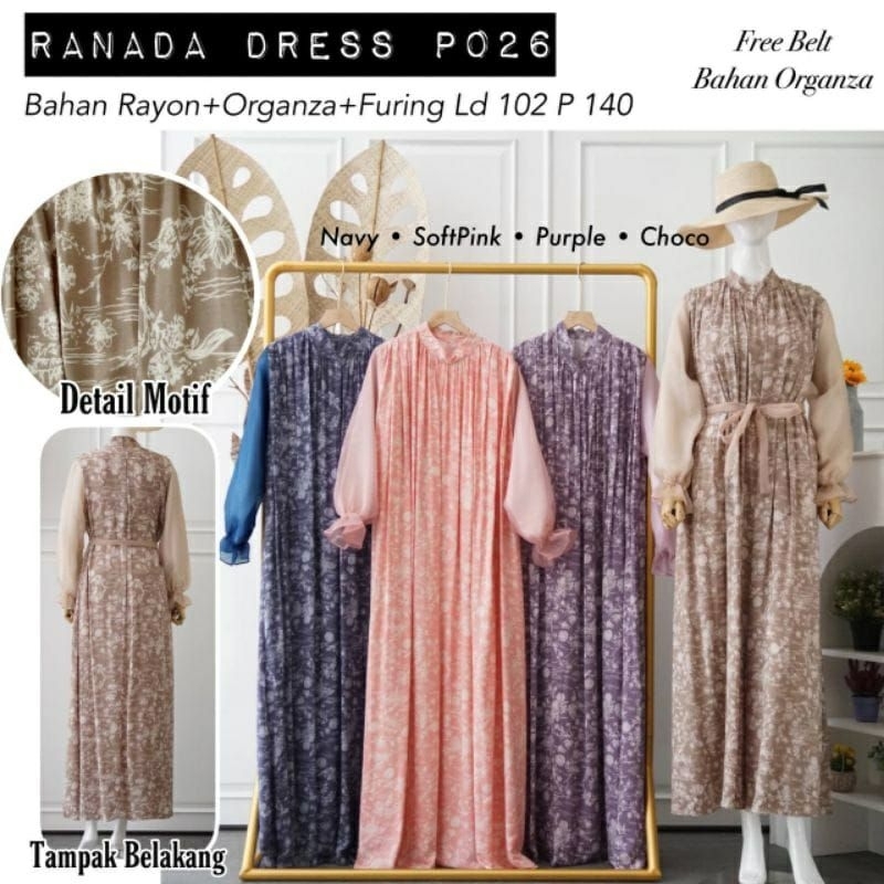 READY STOCK RANADA DRESS