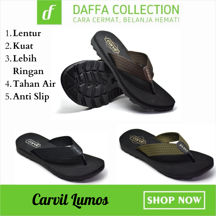 Sandal Japit Pria Terbaru Casual Karet Lentur Original Sendal Jepit Slide Cowok Laki2 Dewasa Carvil 