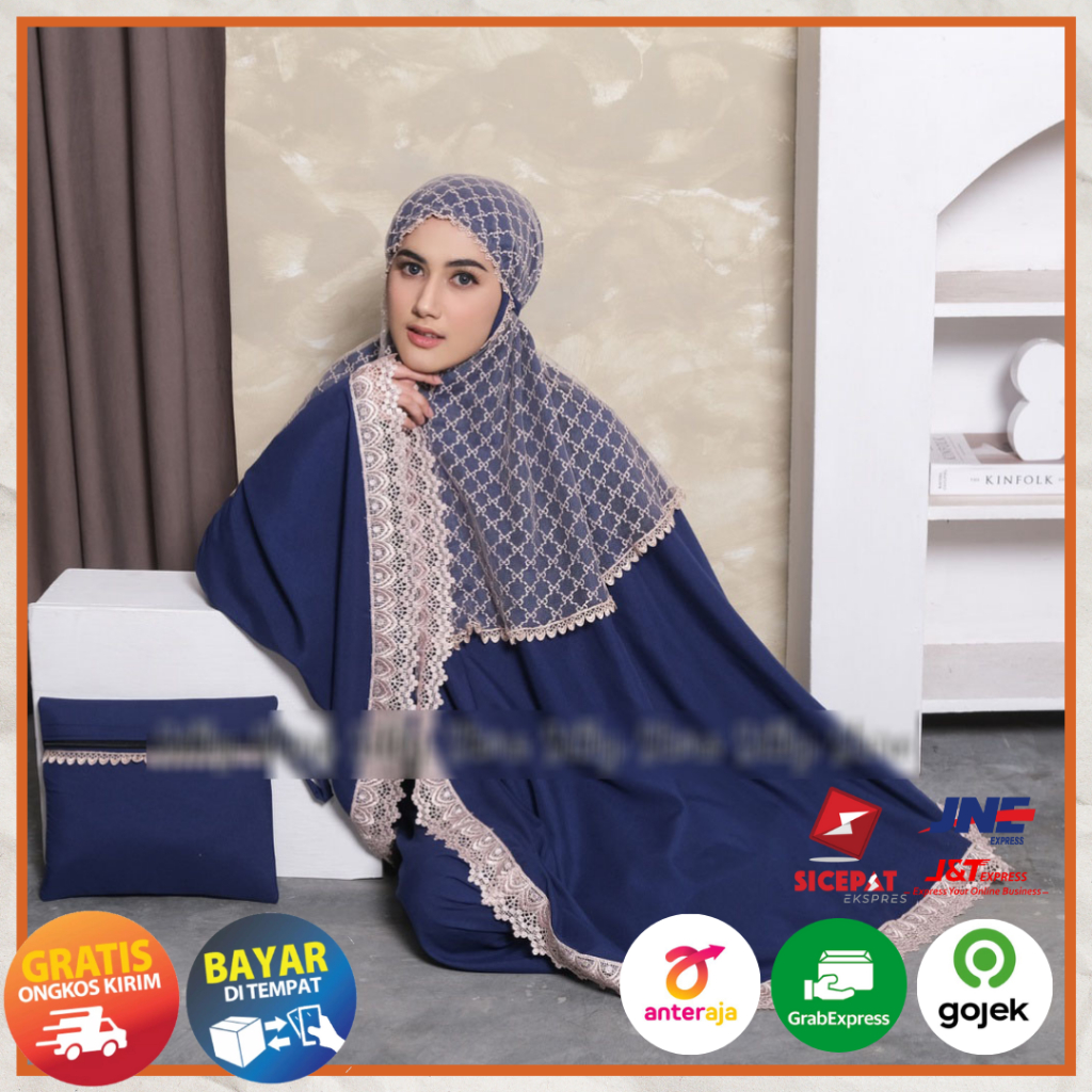 Ezpata Mukena Putusan Wanita Dewasa Jumbo Bahan Katun Renda Brukat Tile Mewah Premium Free Tas Cantik Terbaru