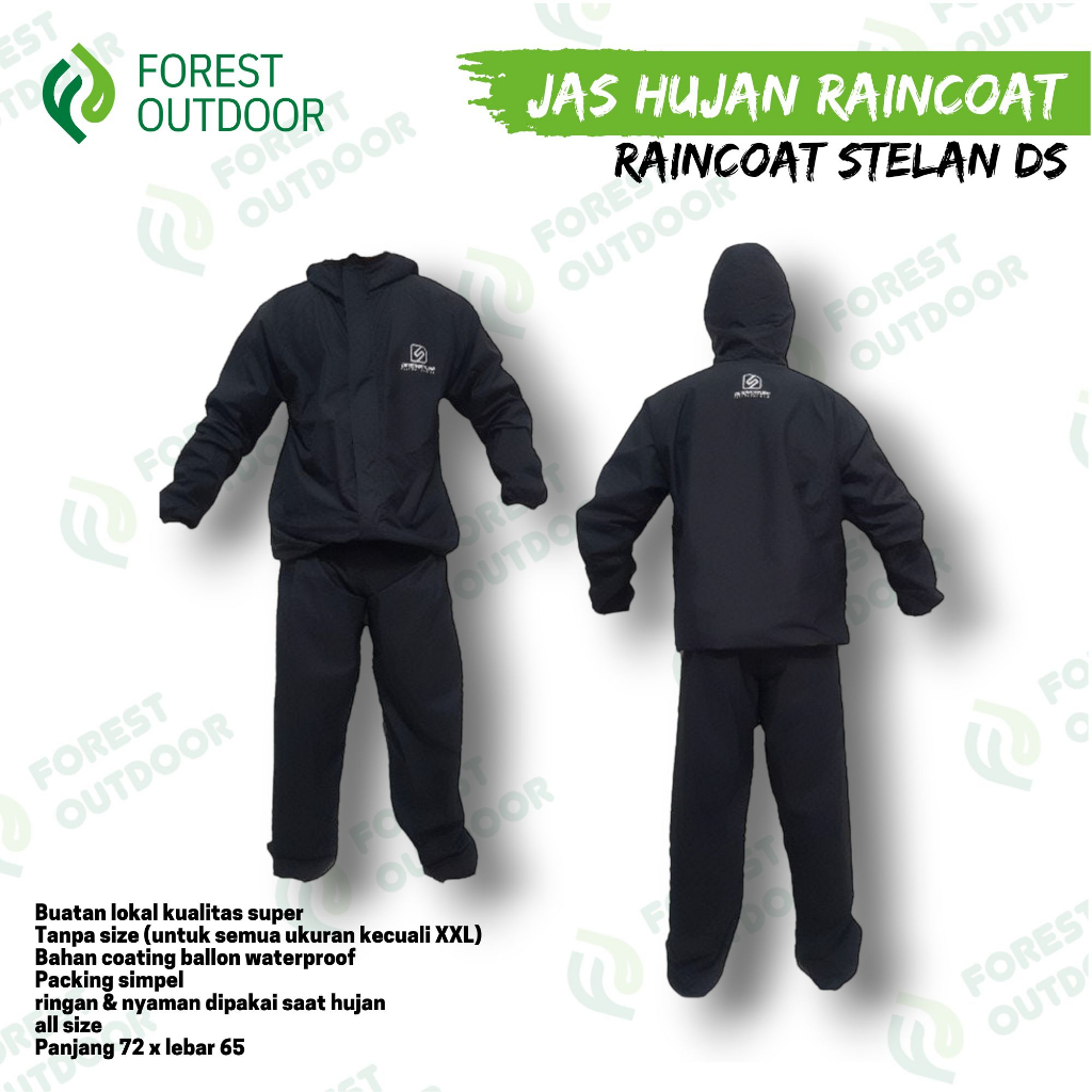 jas hujan Raincoat Setelan celana DS ADVENTURE