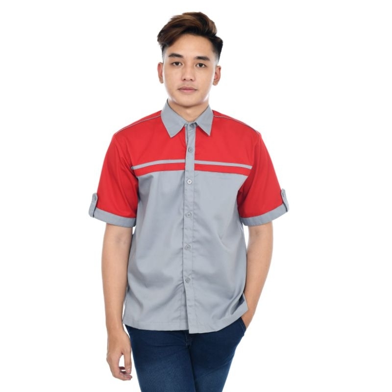 grosir custom baju kerja tambah bordir/kemeja karyawan toko/Baju karyawan kantor pabrik sekolah rumah sakit instansi pemerintah swasta/baju komunitas community