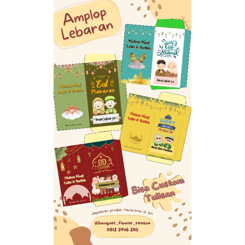 

Amplop Lebaran/Ampao/Amplop Fitrah (Bisa Custom Tulis Namamu)