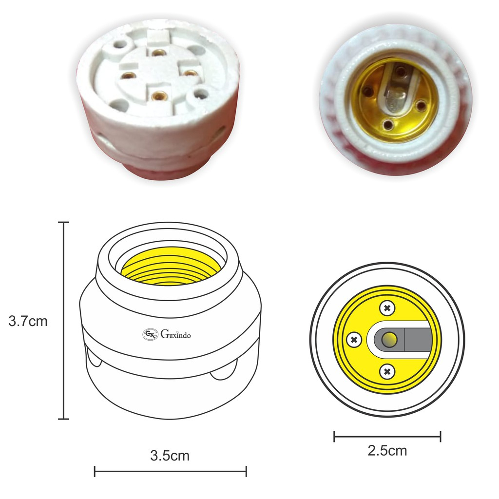 Fitting keramik E27 F501/ fitting porselen / fitting lampu/FittingTahan Panas